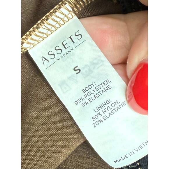 Spanx assets by Spanxs brown suede leggings small pants high waisted - Picture 7 of 8